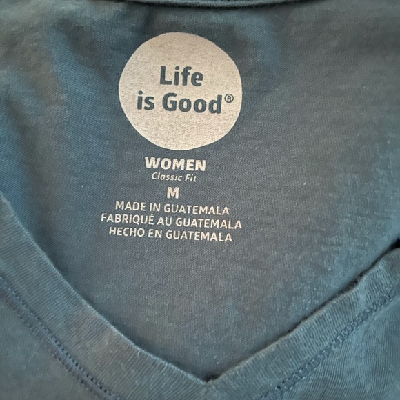 3 FOR $20!  Life is Good Medium t shirt - bike, v neck - Picture 2 of 2